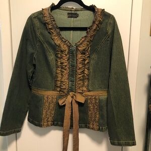 Vintage Beaded Denim Jacket